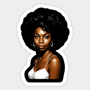 Nina Simone - White Dress Sticker